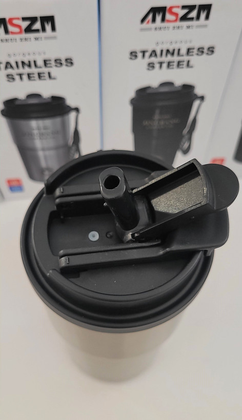 تراول ماگ ۵۰۰ میلیلیتر SZM مدل Coffee — استیل ۳۱۶ ضدزنگ (دوجداره) با درب دوحالته