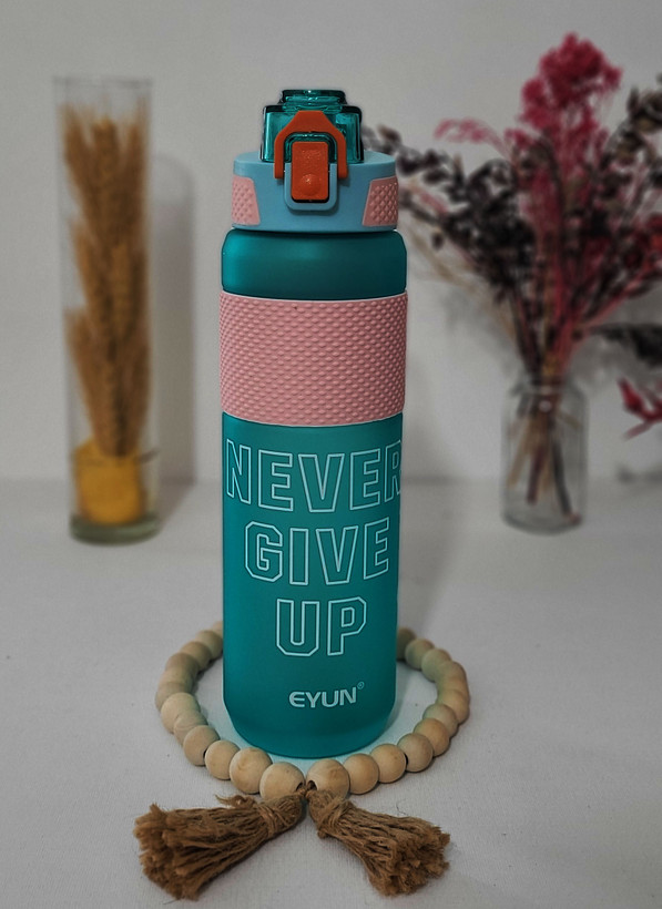 قمقمه ورزشی ایون 1 لیتری | آسان نوش و دستهدار NEVER GIVE UP