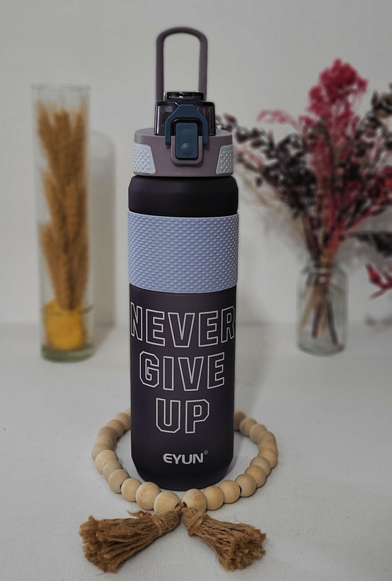 قمقمه ورزشی ایون 1 لیتری | آسان نوش و دستهدار NEVER GIVE UP