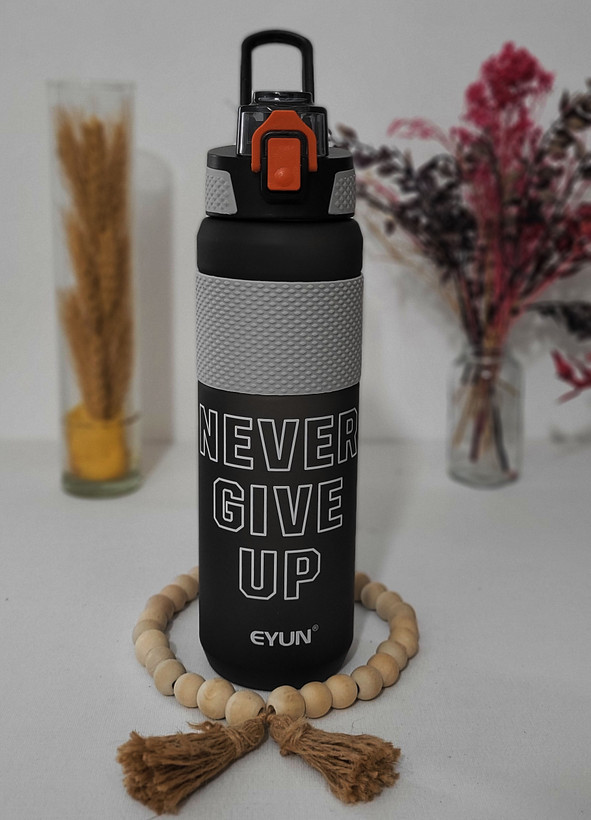 قمقمه ورزشی ایون 1 لیتری | آسان نوش و دستهدار NEVER GIVE UP