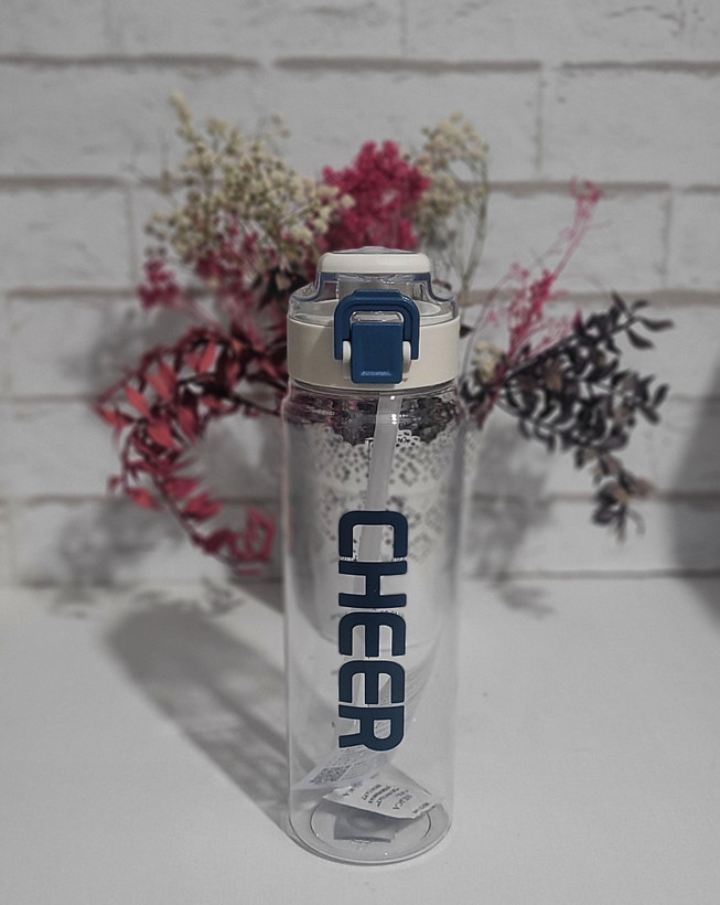 قمقمه ورزشی باشگاهی CHEER ظرفیت ۹۱۰ میلیلیتر | بطری آب نیدار درب ضامنی قفلی