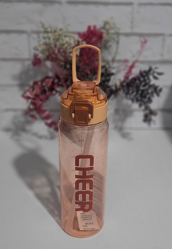 قمقمه ورزشی باشگاهی CHEER ظرفیت ۹۱۰ میلیلیتر | بطری آب نیدار درب ضامنی قفلی